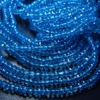 10x strand 14 Inches - High Quality - Very Very Finest - Mystick Blue Topaz Faceted Rondelles -TOPAZ (Not Quartz) -Size 4mm Approx